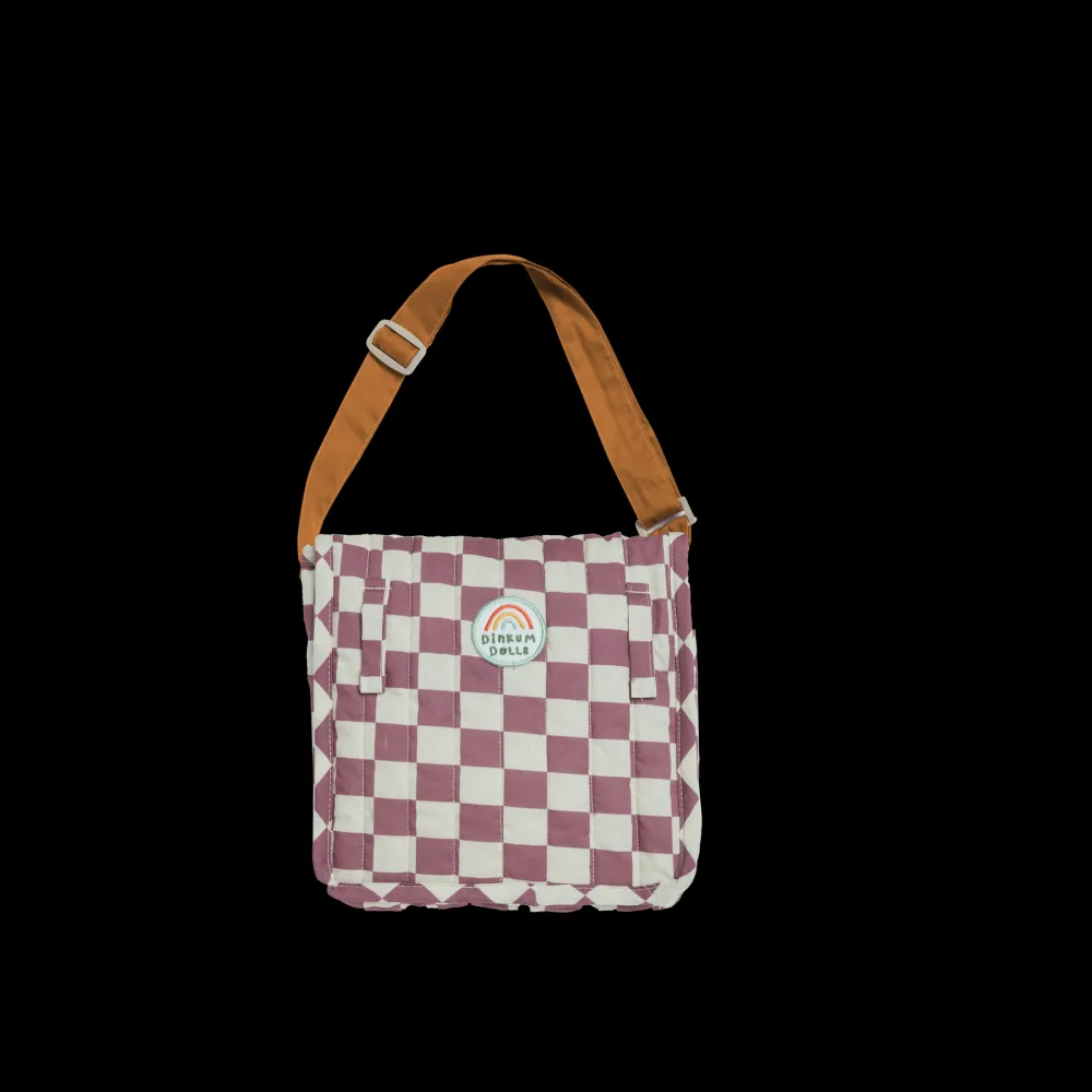 Olli Ella Carrie Convertible Changing Set - Plum Check New