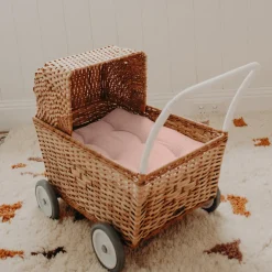 Olli Ella Cotton Strolley Mattress - Seashell Pink Hot