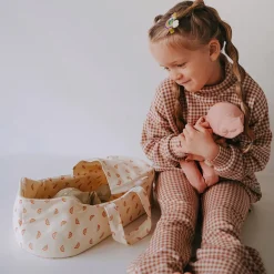 Olli Ella Dinkum Dolls Carry Cot - Rainbow Print Hot