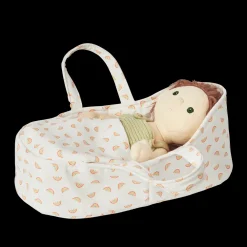 Olli Ella Dinkum Dolls Carry Cot - Rainbow Print Hot
