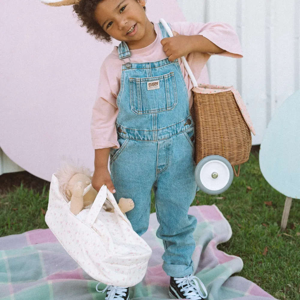 Olli Ella Dinkum Dolls Carry Cot - Pansy