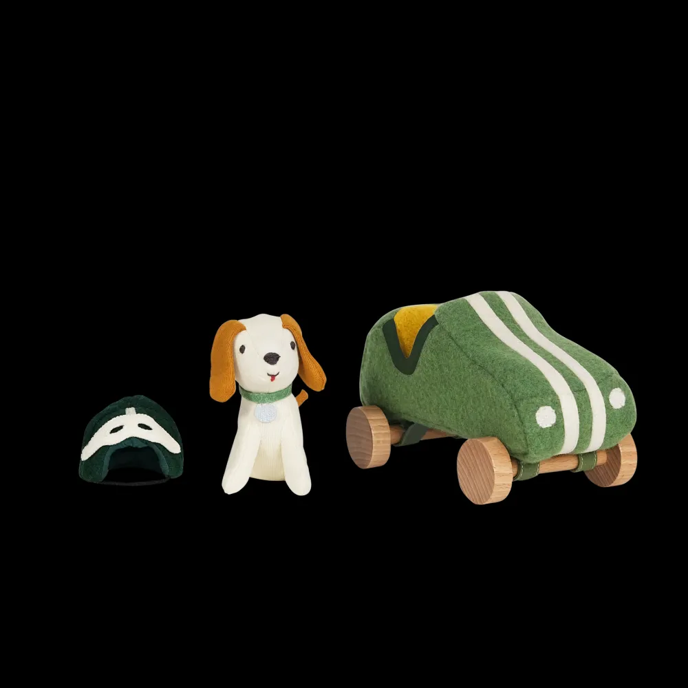Olli Ella Holdie Dog-Go - Racer Boy - Green Outlet