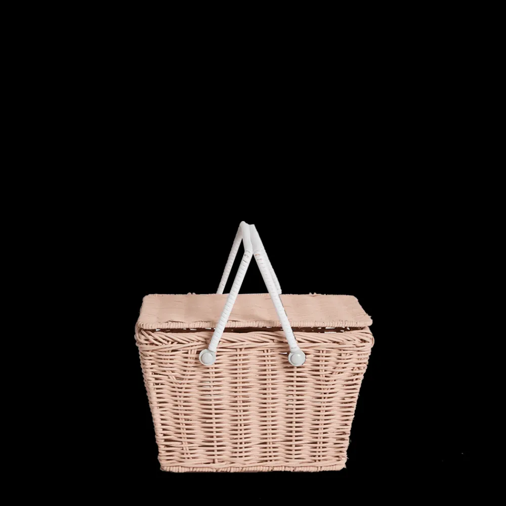 Olli Ella Piki Rattan Basket - Rose Clearance