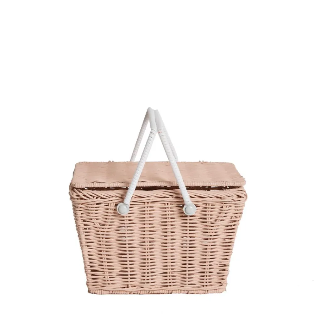 Olli Ella Piki Rattan Basket - Rose Clearance