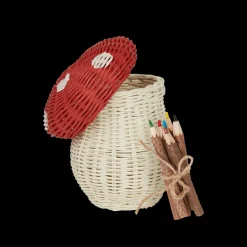 Olli Ella Porcini Basket - Red Online