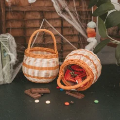 Olli Ella Rattan Berry Basket - Stripe Discount