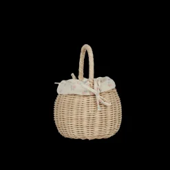 Olli Ella Rattan Berry Basket with Lining - Pansy Best