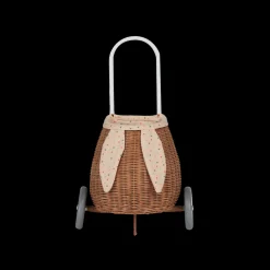 Olli Ella Rattan Bunny Luggy with Lining - Gumdrop Clearance