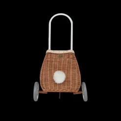 Olli Ella Rattan Bunny Luggy with Lining - Gumdrop Clearance