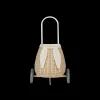 Olli Ella Rattan Bunny Luggy with Lining - Pansy Outlet