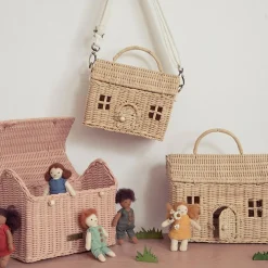 Olli Ella Rattan Casa Bag - Straw Clearance