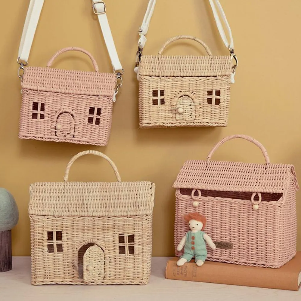 Olli Ella Rattan Casa Bag - Straw Clearance