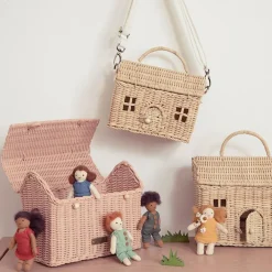 Olli Ella Rattan Casa Clutch - Straw Online