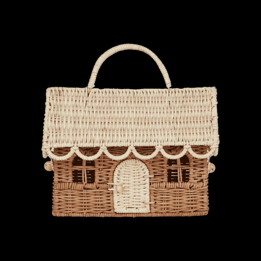 Olli Ella Rattan Gingerbread Casa Clutch Clearance