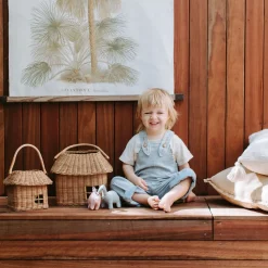 Olli Ella Rattan Hutch Small Basket New