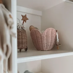 Olli Ella Rattan Lily Basket Set - Blush Discount