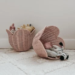 Olli Ella Rattan Lily Basket Set - Blush Discount