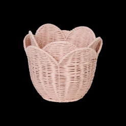 Olli Ella Rattan Lily Basket Set - Blush Discount