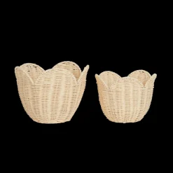 Olli Ella Rattan Lily Basket Set - Buttercream Online
