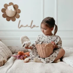 Olli Ella Rattan Lily Basket Set - Seashell Pink