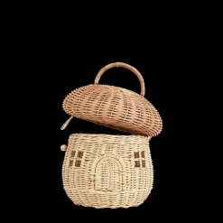 Olli Ella Rattan Mushroom Basket - Natural Sale