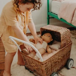 Olli Ella Rattan Strolley - Natural Hot