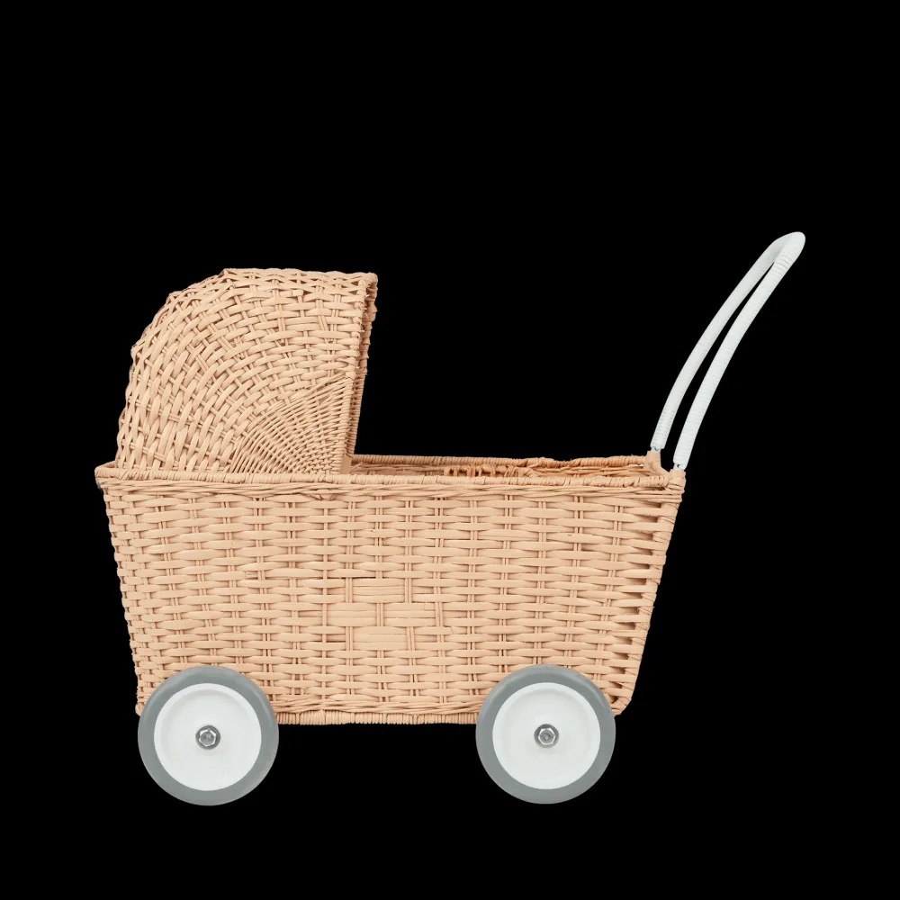 Olli Ella Rattan Strolley - Seashell Pink Best