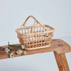Olli Ella Rattan Tarry Basket - Wheat Sale