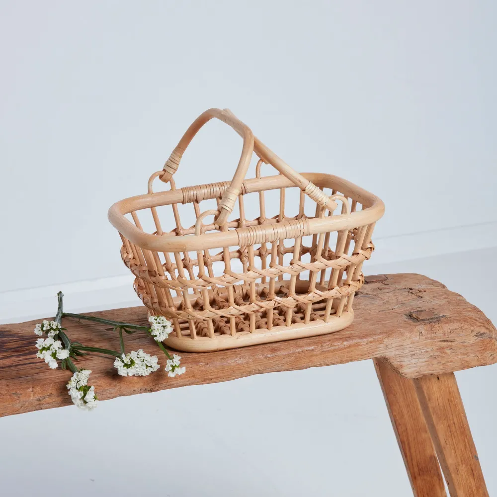 Olli Ella Rattan Tarry Basket - Wheat Sale