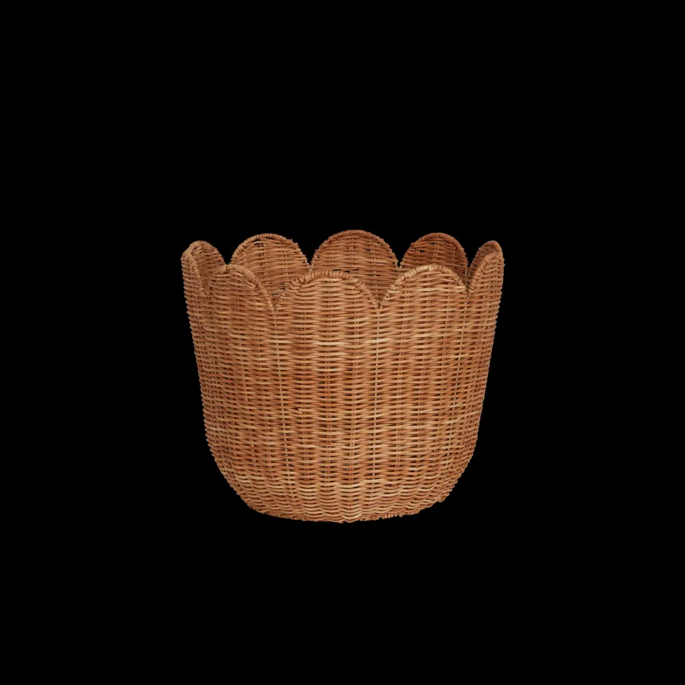 Olli Ella Rattan Tulip Basket - Natural Online