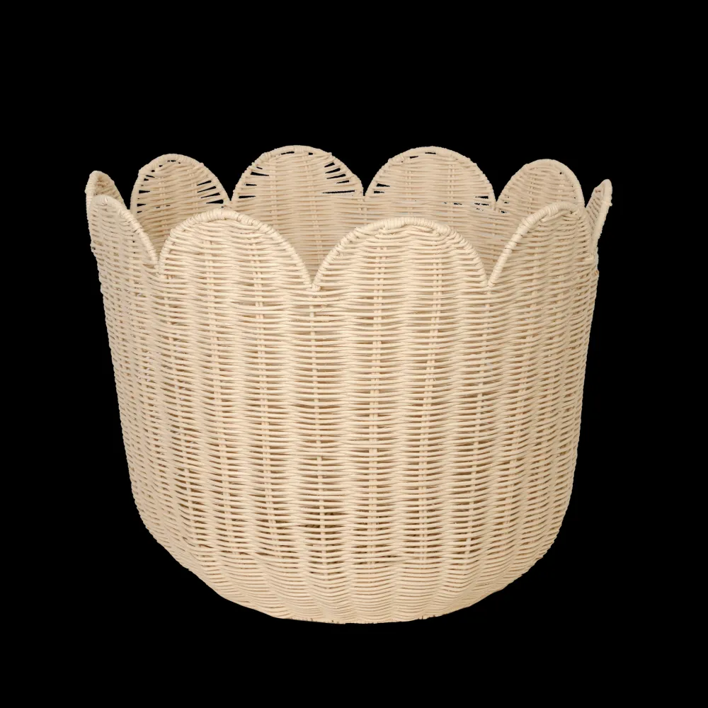 Olli Ella Rattan Tulip Basket - Nude Discount