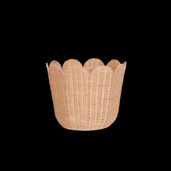Olli Ella Rattan Tulip Basket - Seashell Pink Sale