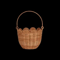 Olli Ella Rattan Tulip Carry Basket - Natural Hot