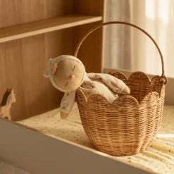 Olli Ella Rattan Tulip Carry Basket - Natural Hot