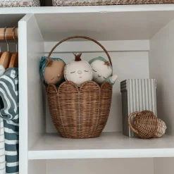 Olli Ella Rattan Tulip Carry Basket - Natural Hot