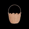 Olli Ella Rattan Tulip Carry Basket - Seashell Pink Online