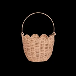 Olli Ella Rattan Tulip Carry Basket - Seashell Pink Online