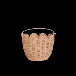 Olli Ella Rattan Tulip Carry Basket - Seashell Pink Online