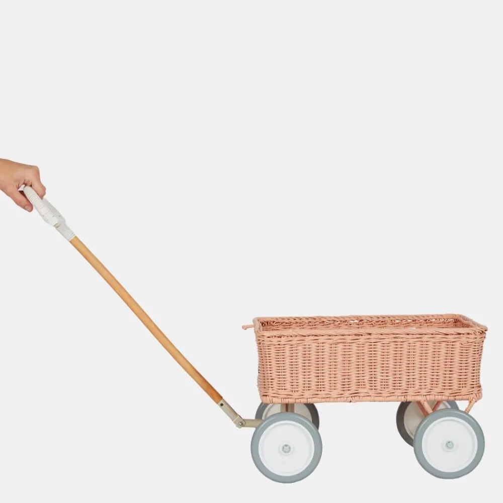 Olli Ella Rattan Wonder Wagon - Rose Outlet