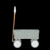 Olli Ella Rattan Wonder Wagon - Vintage Blue Clearance