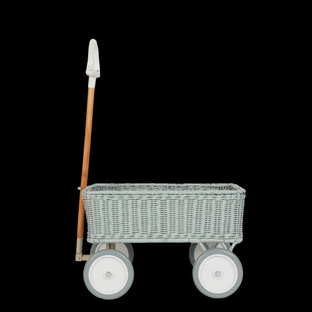 Olli Ella Rattan Wonder Wagon - Vintage Blue Clearance