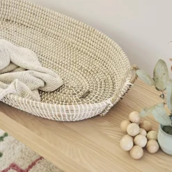 Olli Ella Reva Seagrass Changing Basket - Natural Online