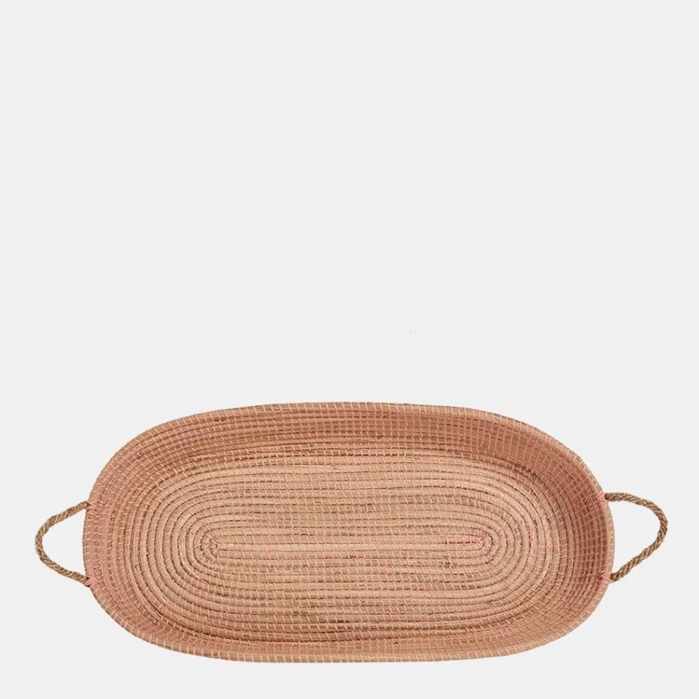 Olli Ella Reva Seagrass Changing Basket - Rose Hot