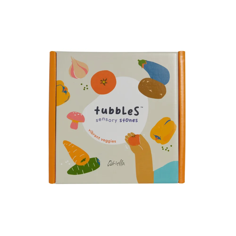 Olli Ella Tubbles - Sensory Stones - Vibrant Veggies New
